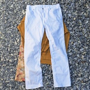 White Buffalo Jeans mid rise white jeans